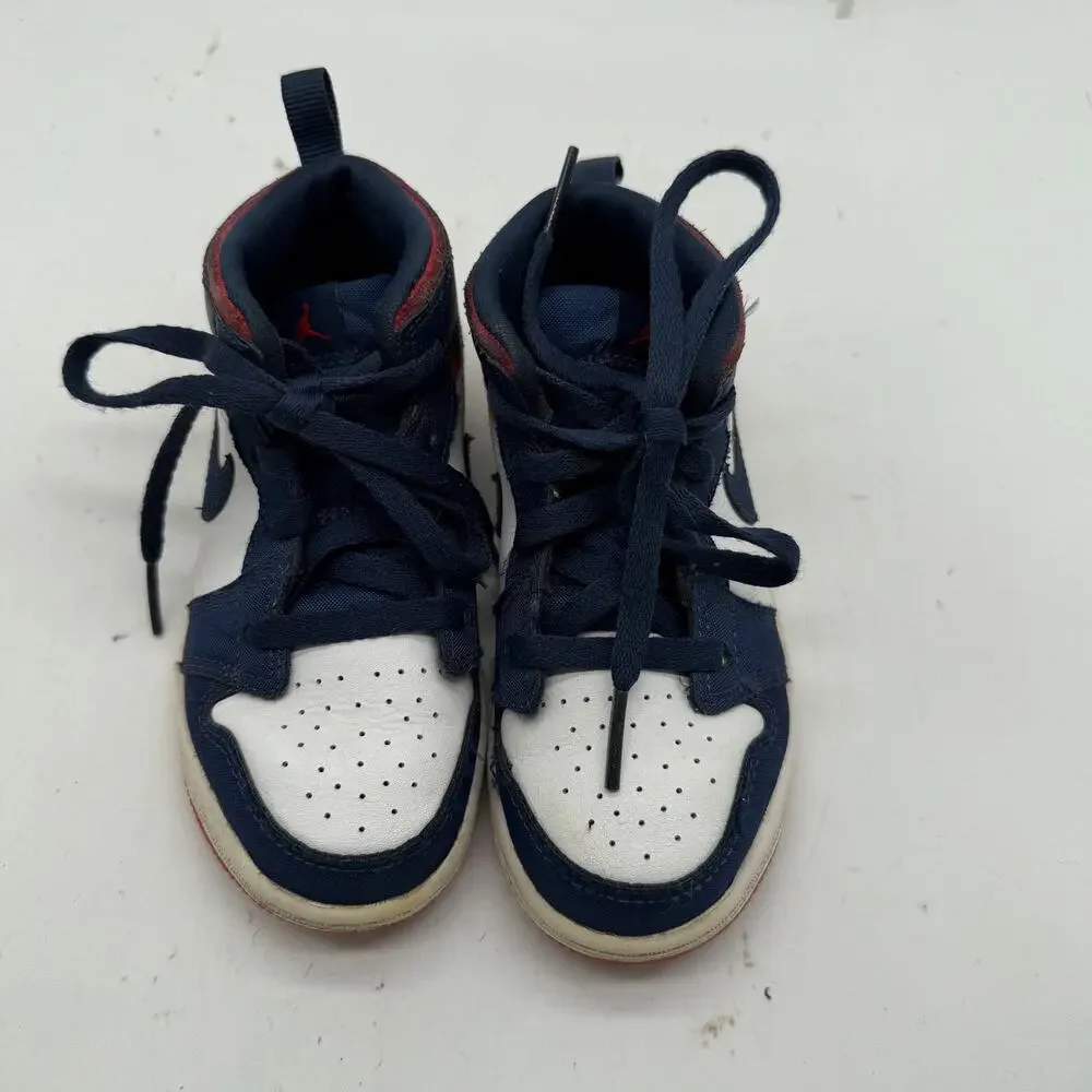 Nike Air Jordan 1 Mid Olympic Kids Toddler 9C Basketball Sneakers BQ6933-104